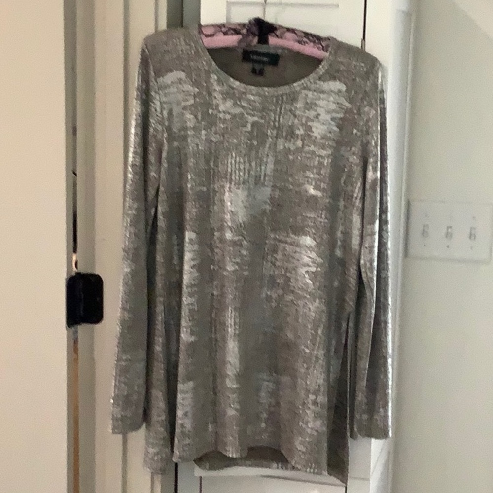 Silver Sequin Women's Top